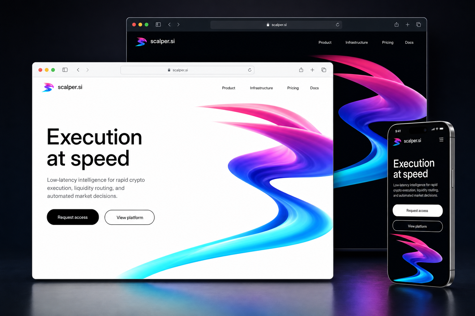 scalper.si website concept preview