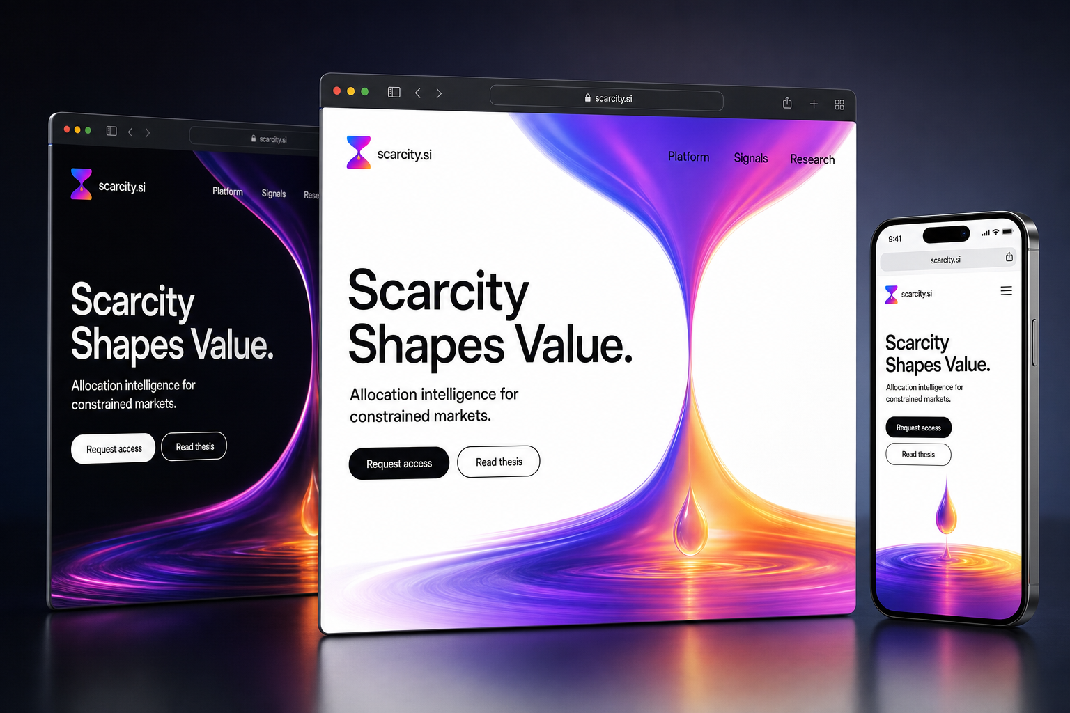 scarcity.si website concept preview