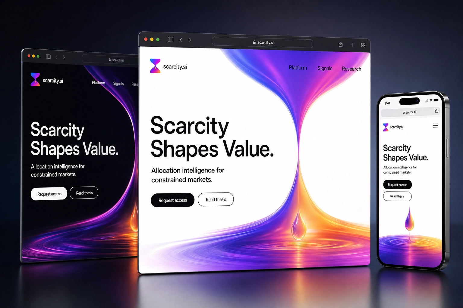 scarcity.si website concept preview