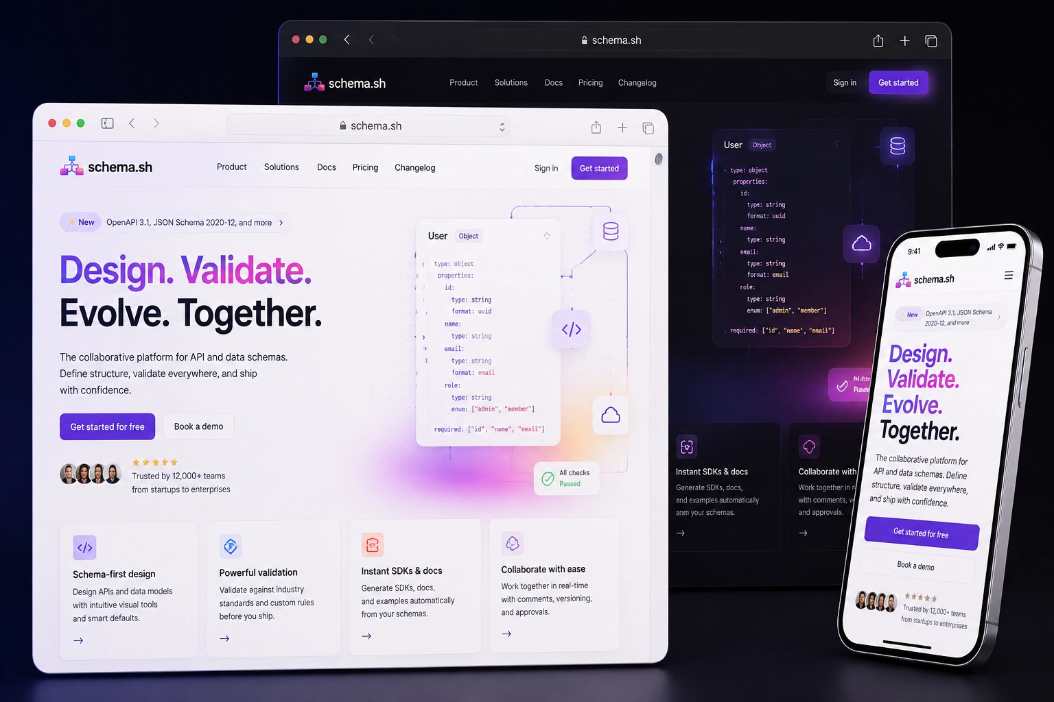 schema.sh website concept preview