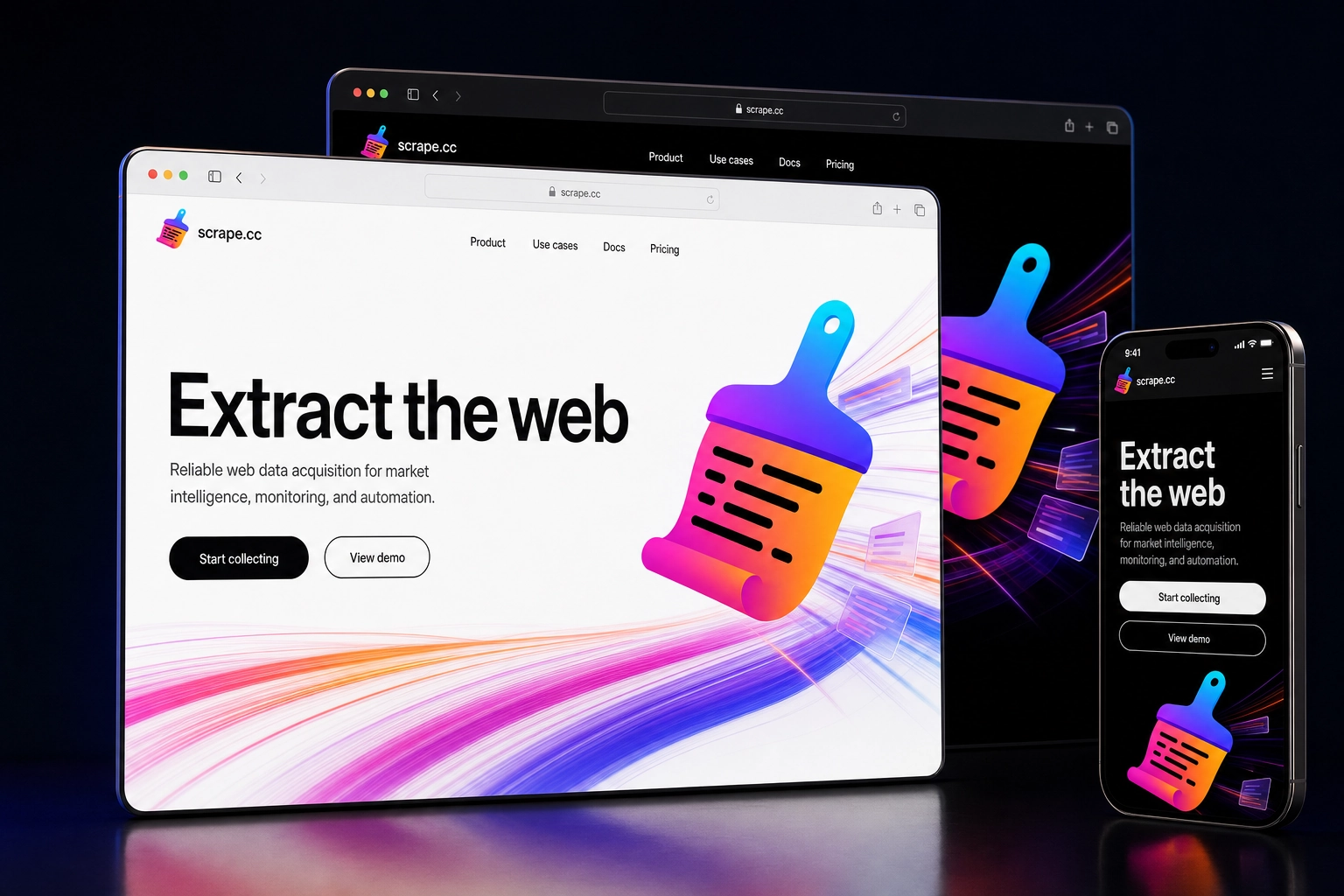 scrape.cc website concept preview