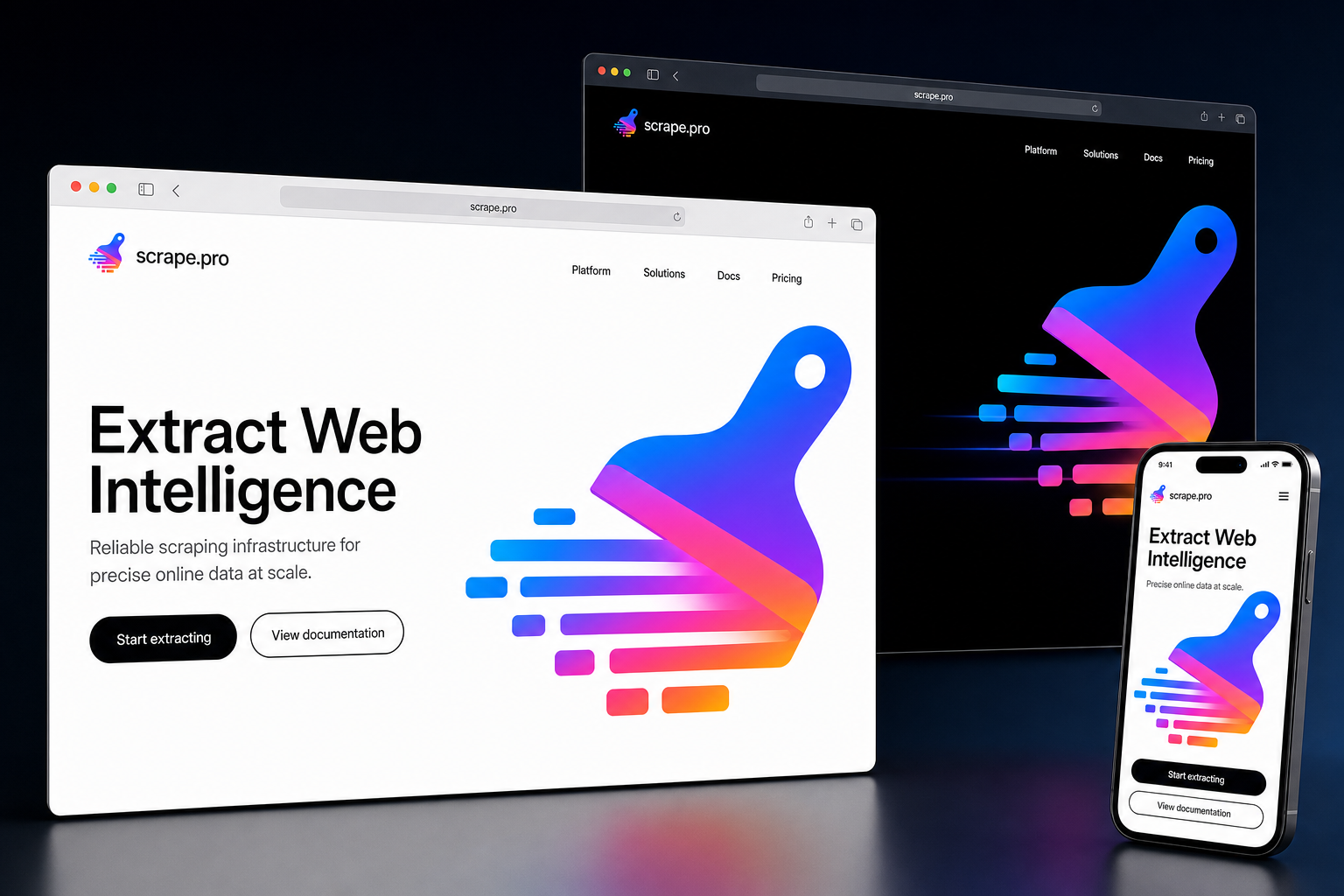 scrape.pro website concept preview
