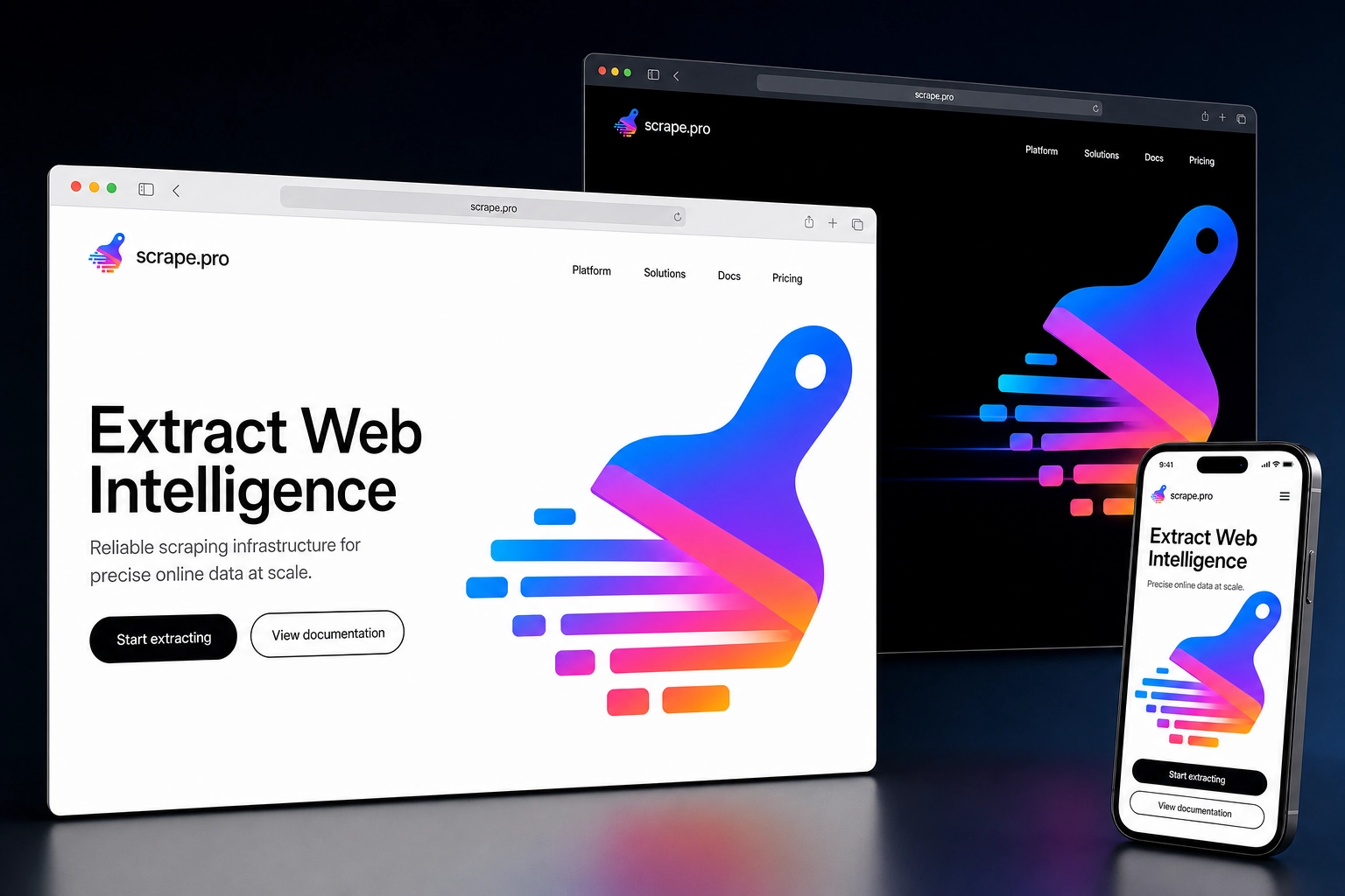 scrape.pro website concept preview