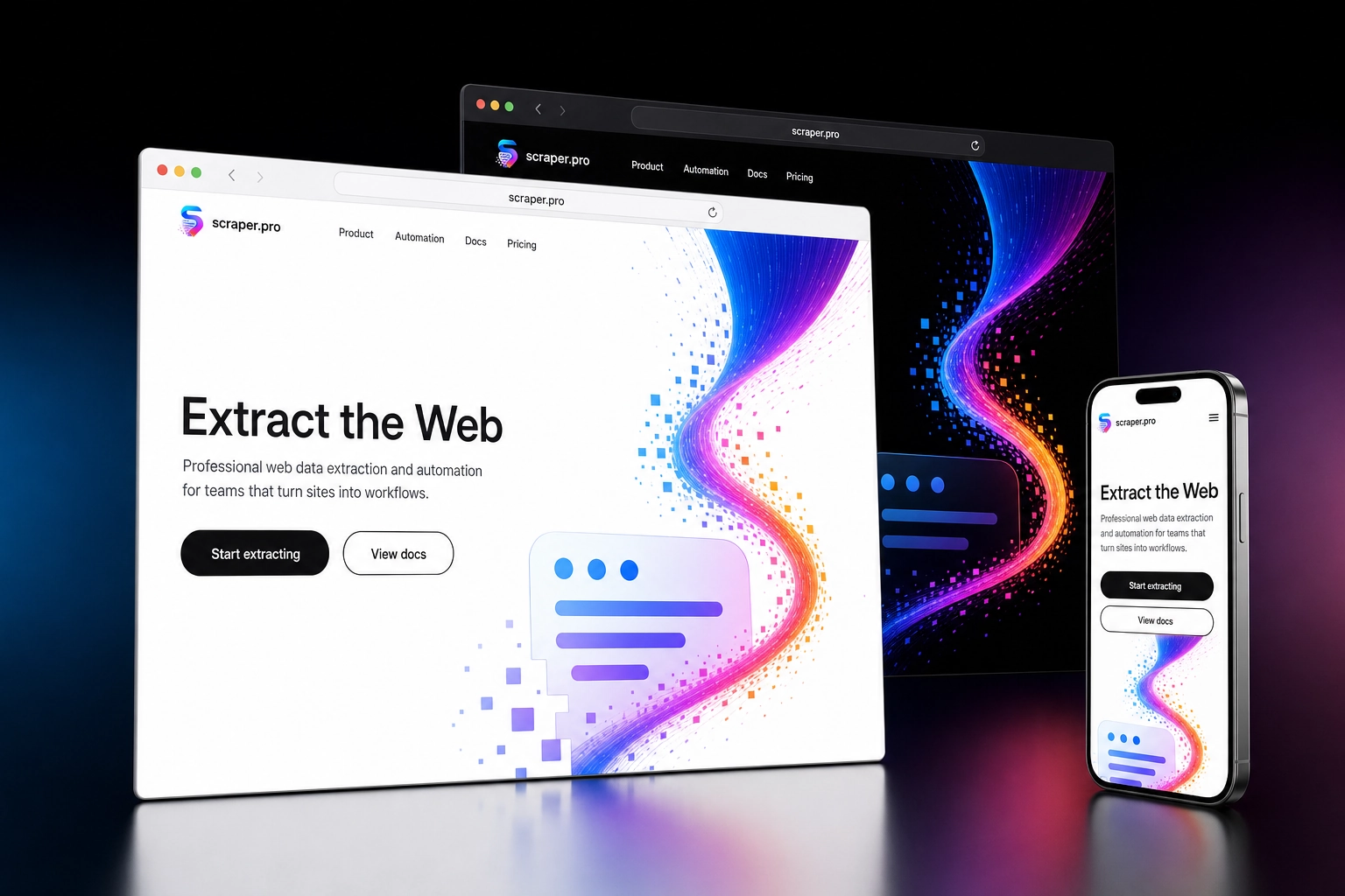 scraper.pro website concept preview