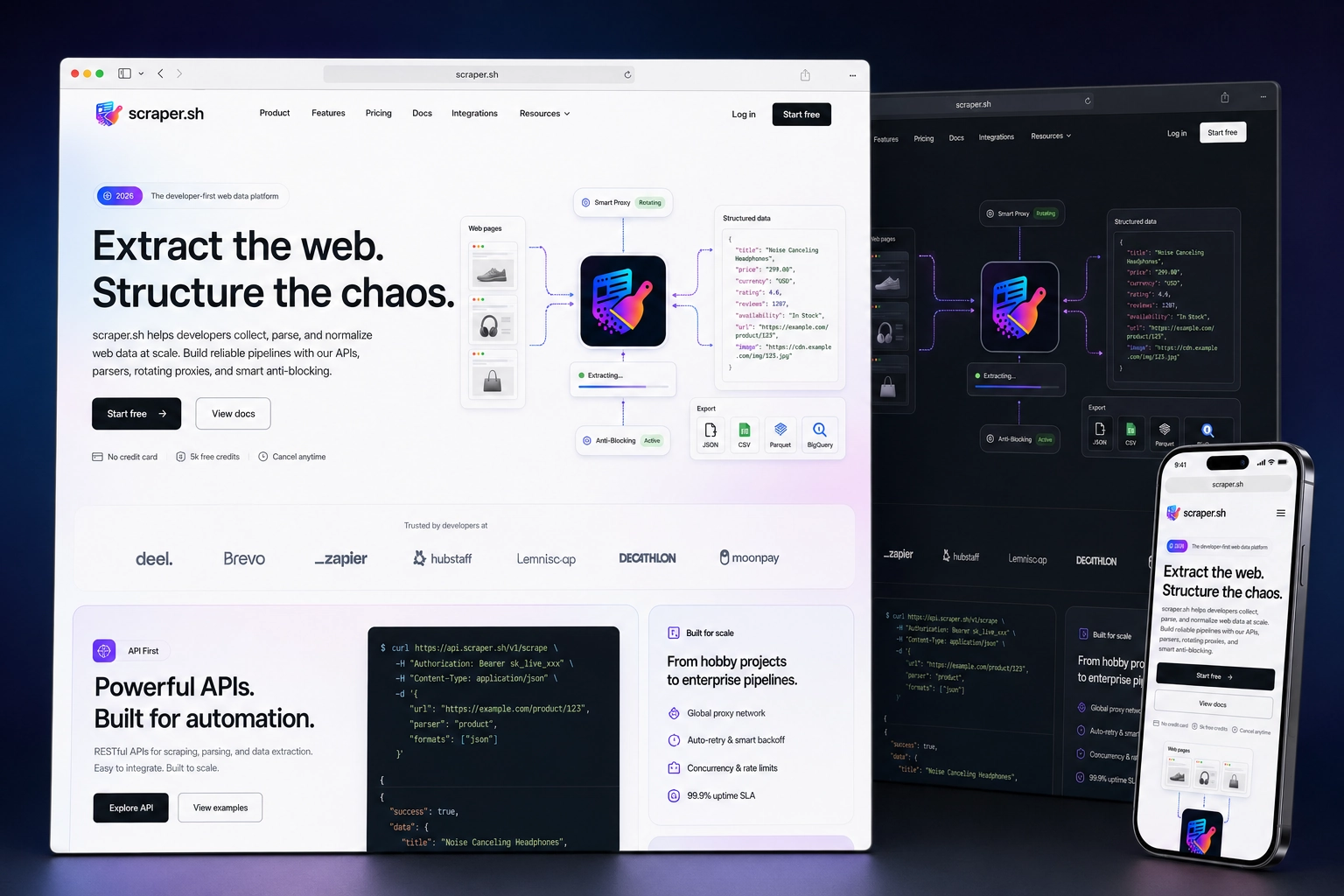 scraper.sh website concept preview