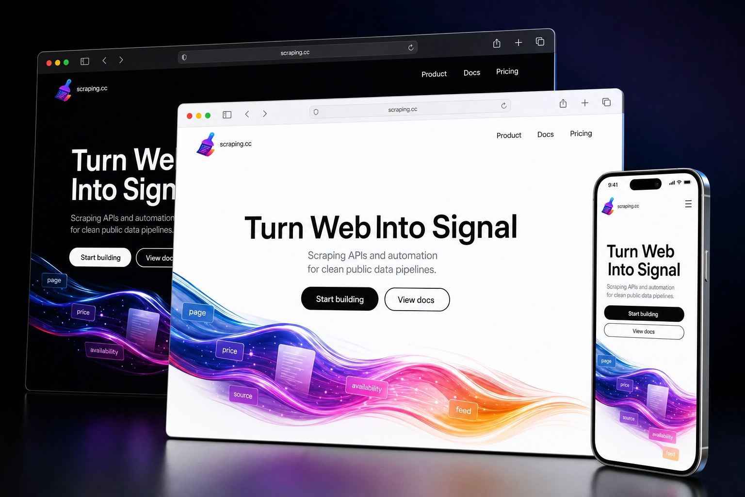 scraping.cc website concept preview