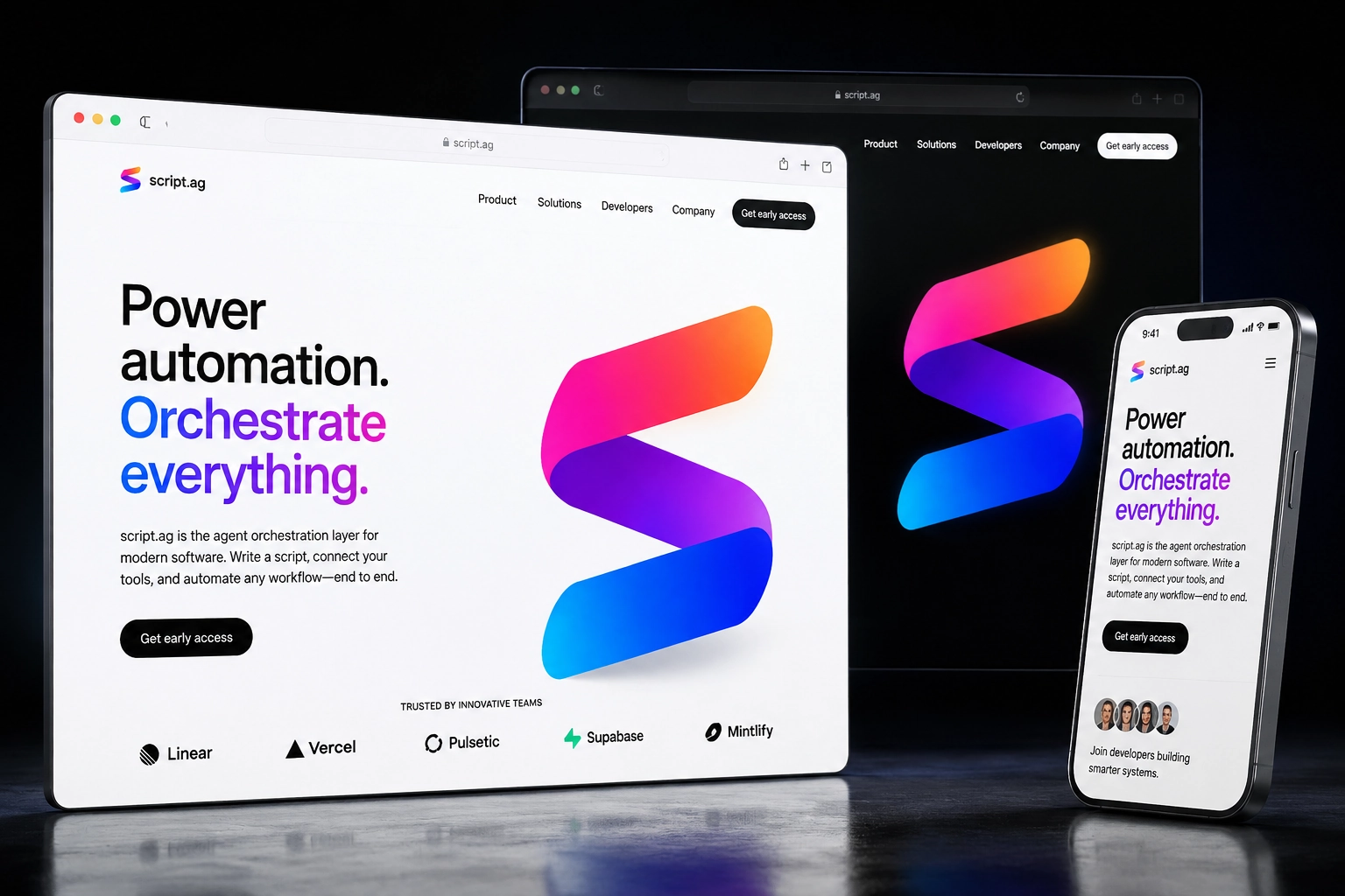 script.ag website concept preview