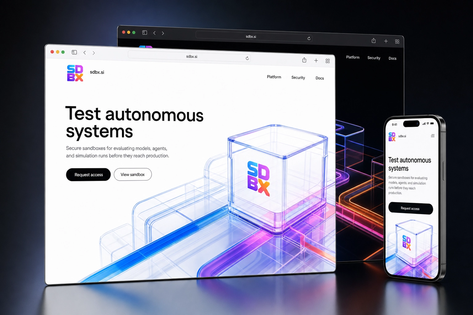 sdbx.si website concept preview