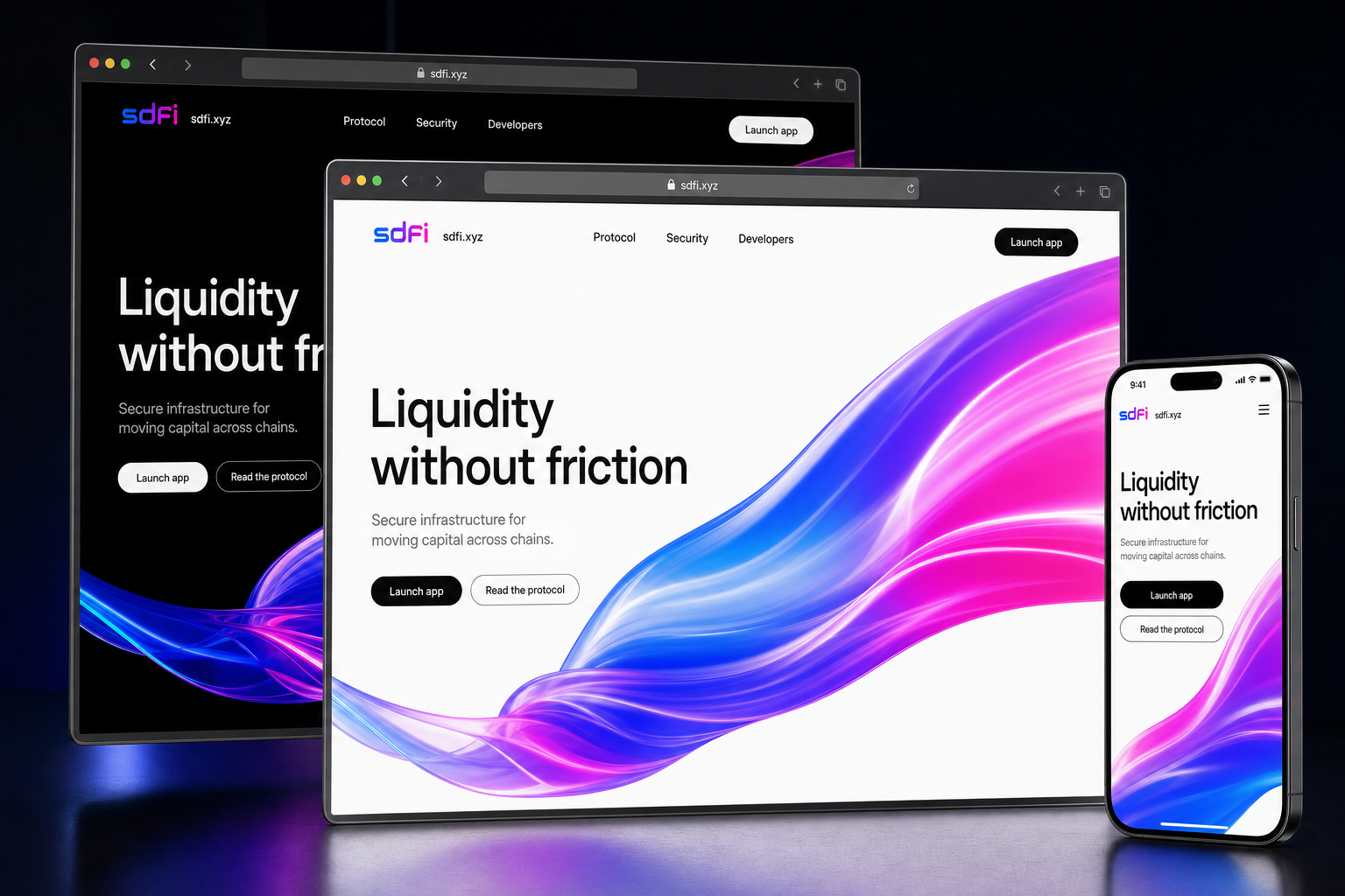 sdfi.xyz website concept preview enlarged