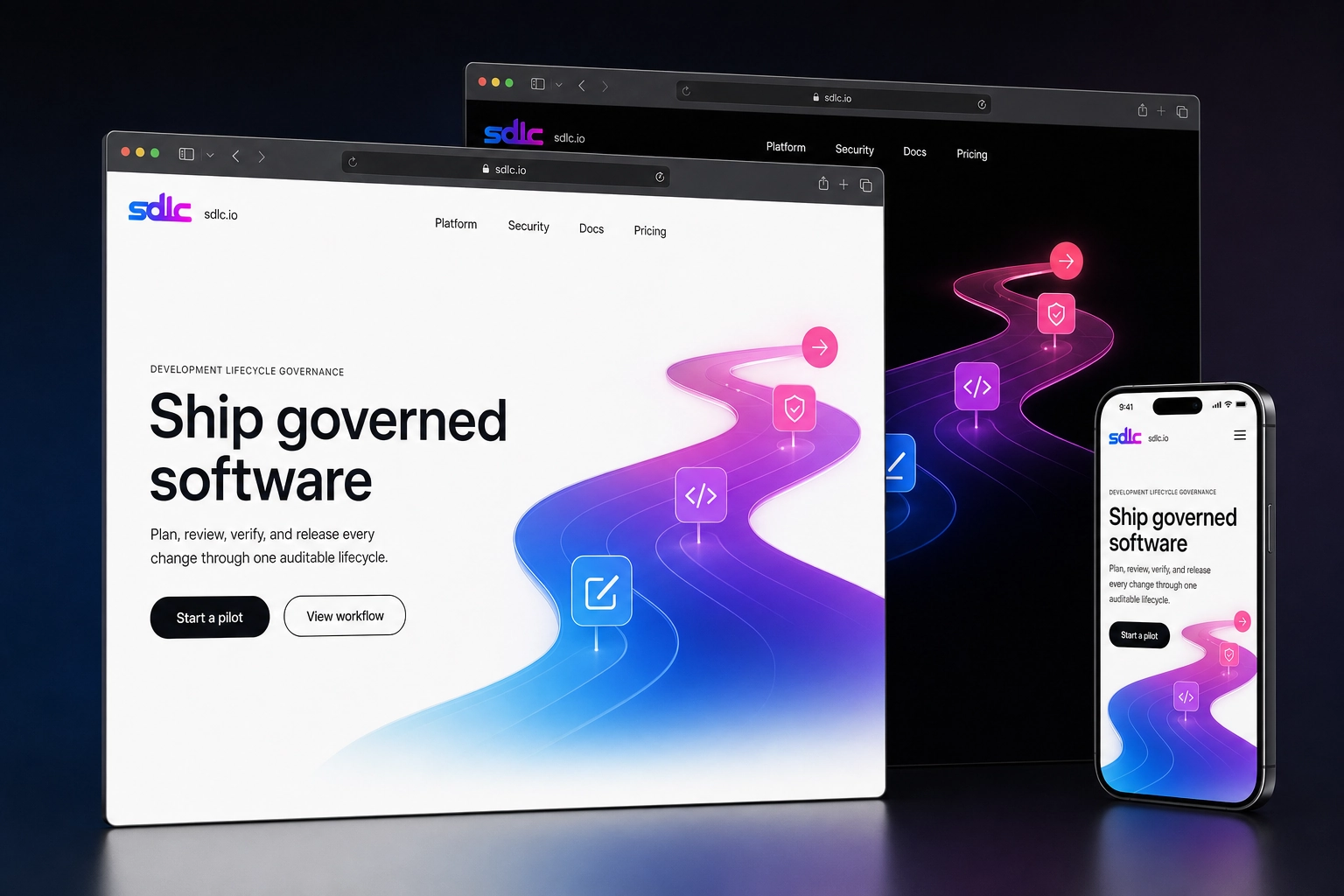 sdlc.io website concept preview
