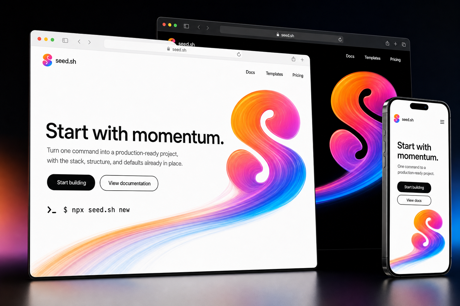 seed.sh website concept preview enlarged