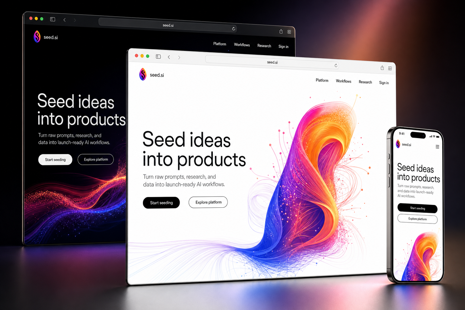 seed.si website concept preview