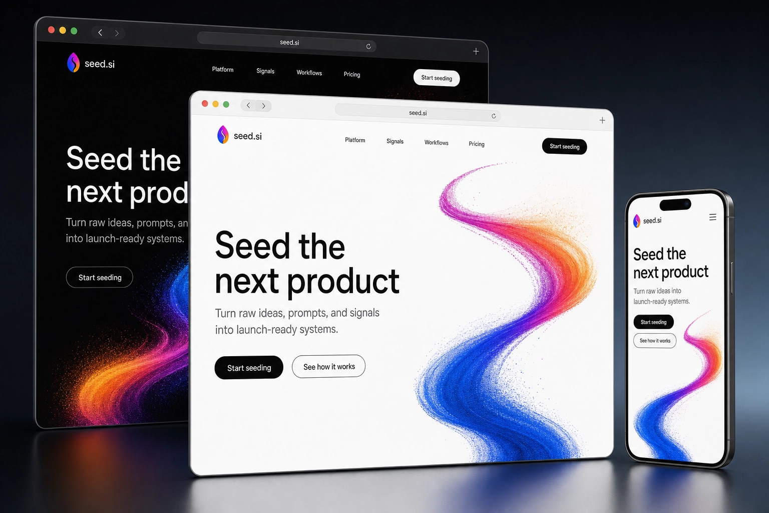 seed.si website concept preview
