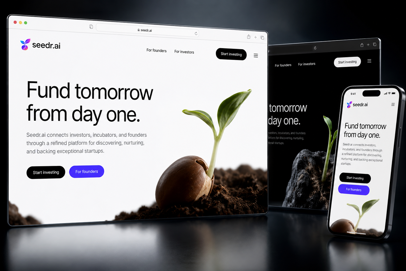 seedr.ai website concept preview