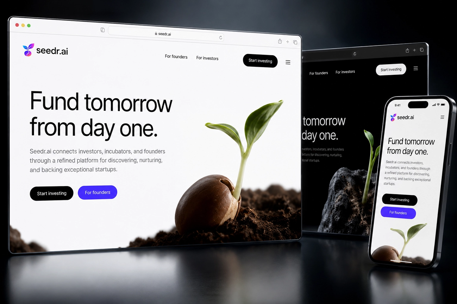 seedr.ai website concept preview