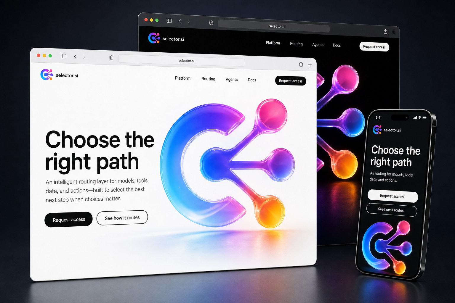 selector.si website concept preview