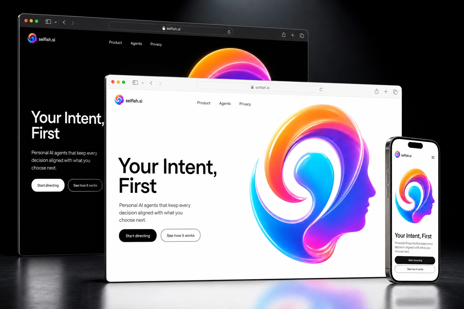 selfish.si website concept preview