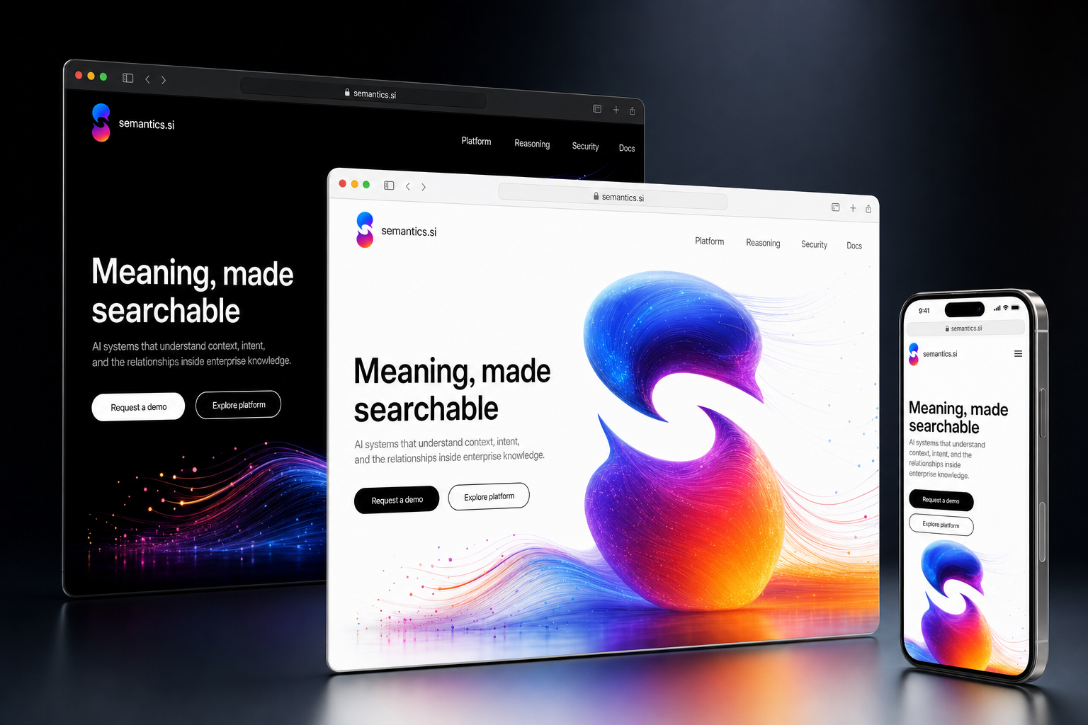 semantics.si website concept preview
