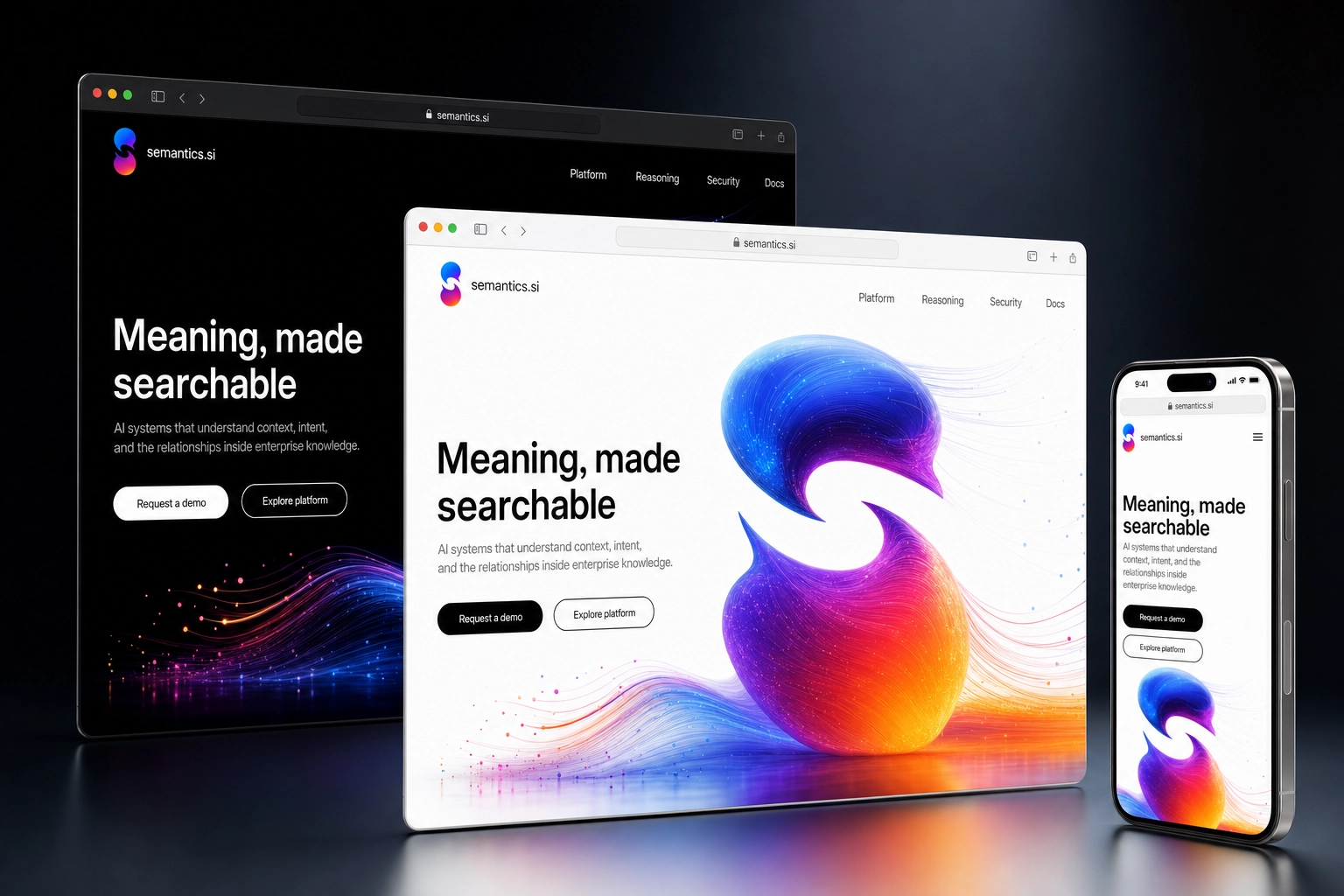 semantics.si website concept preview