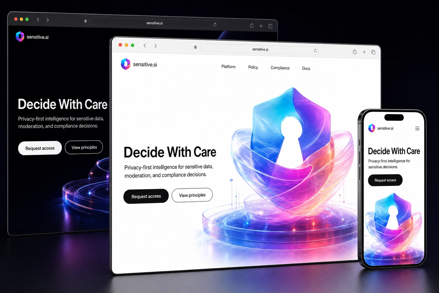 sensitive.si website concept preview