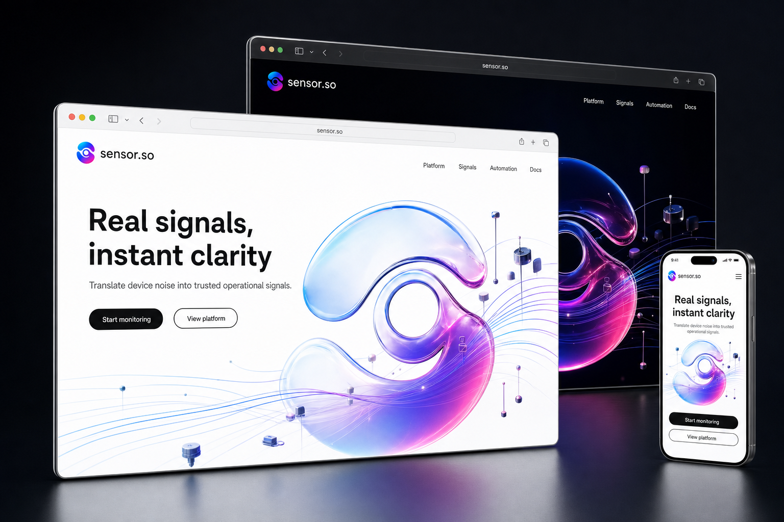 sensor.so website concept preview enlarged
