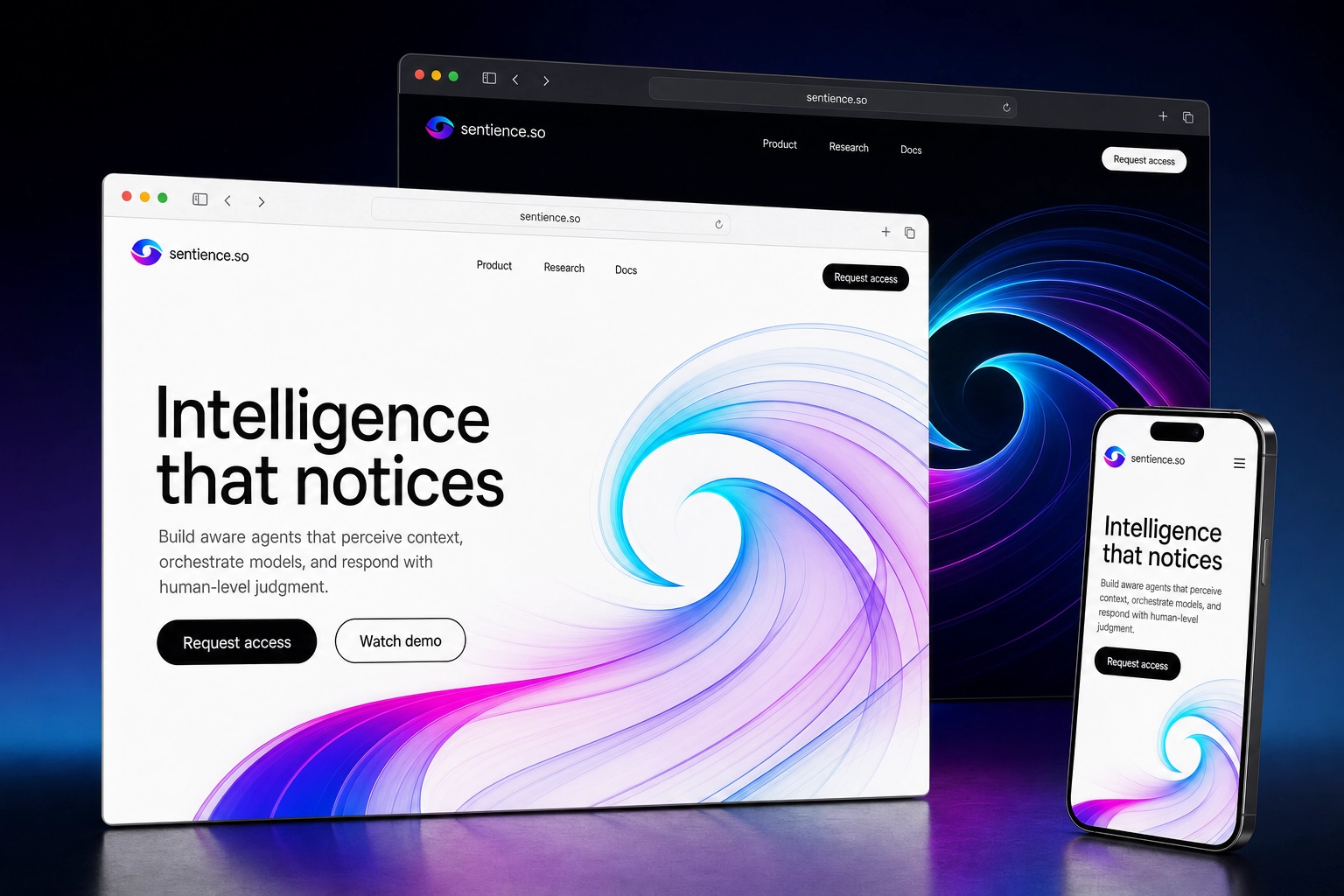 sentience.so website concept preview