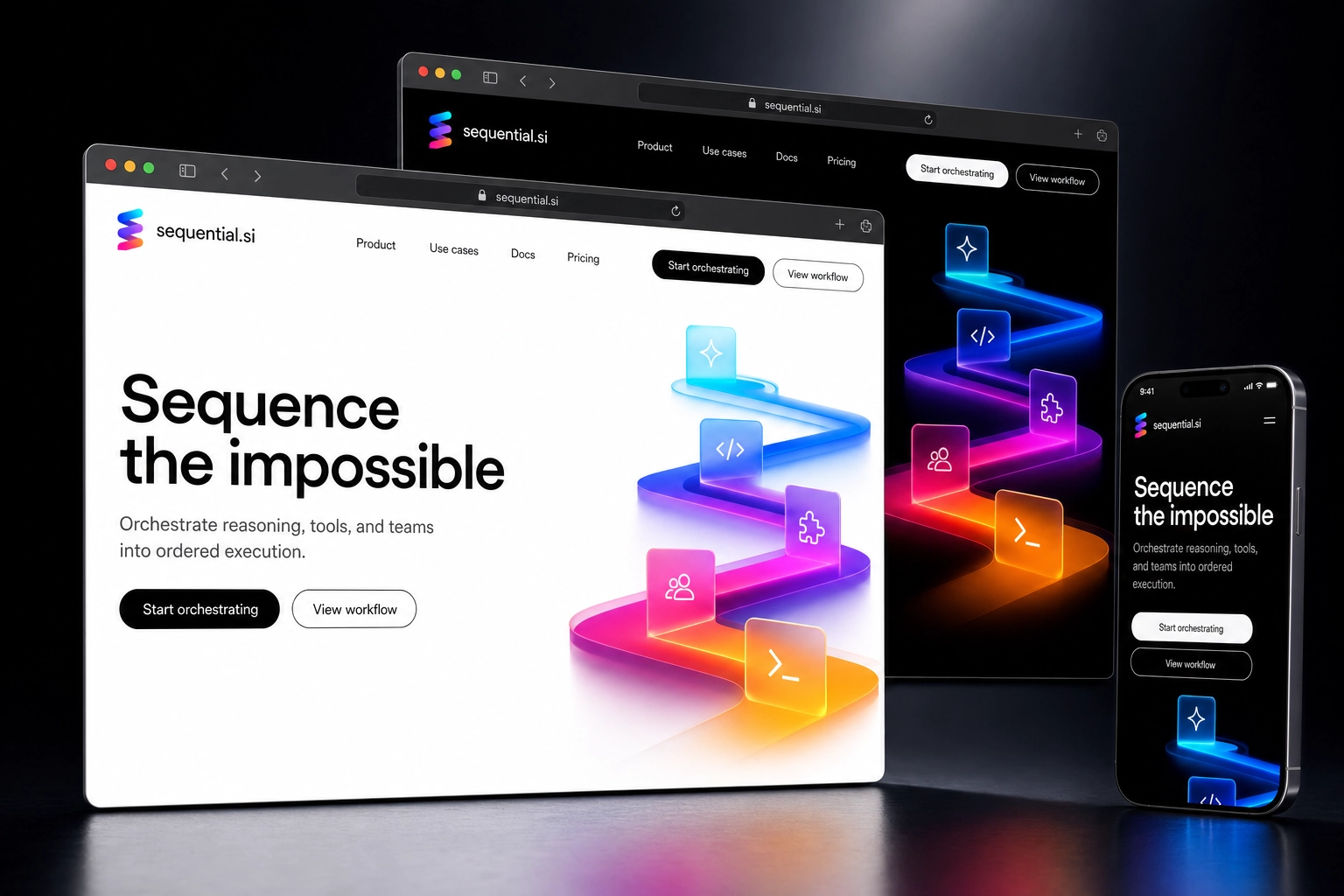 sequential.si website concept preview