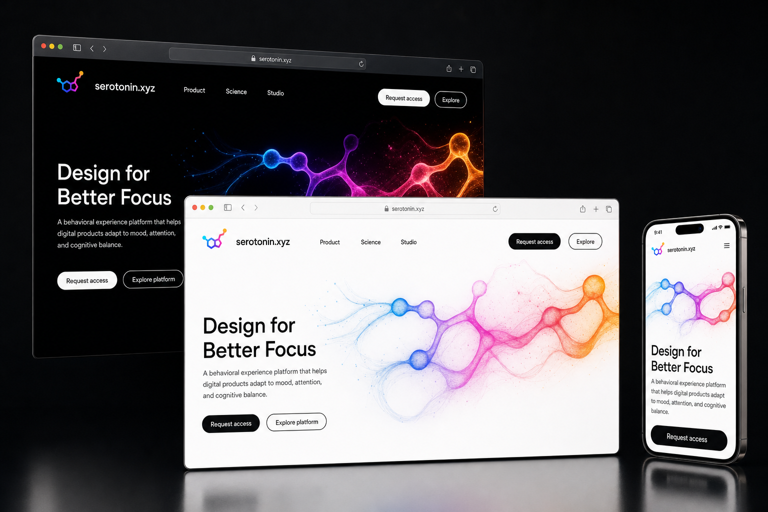 serotonin.xyz website concept preview