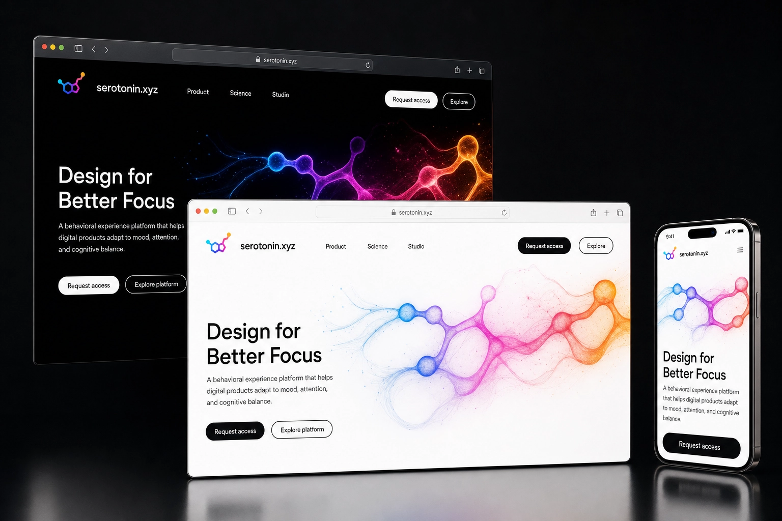 serotonin.xyz website concept preview