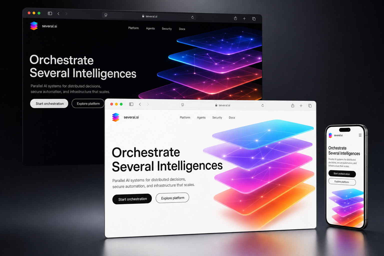 several.si website concept preview