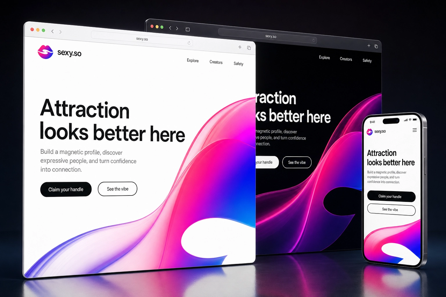 sexy.so website concept preview