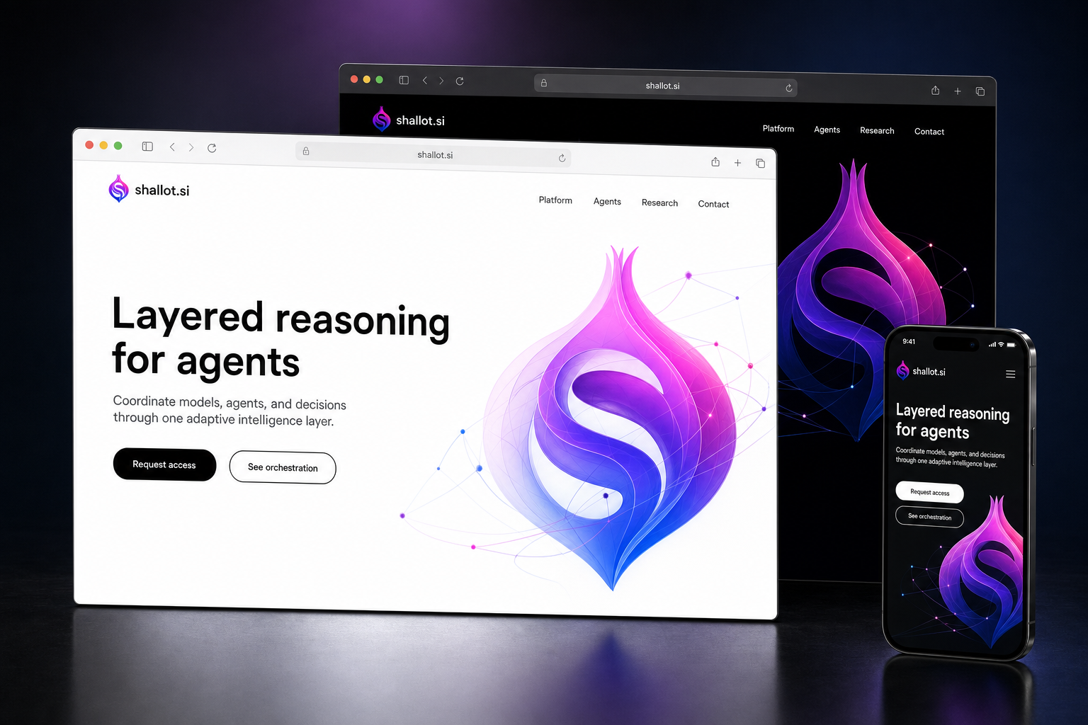 shallot.si website concept preview