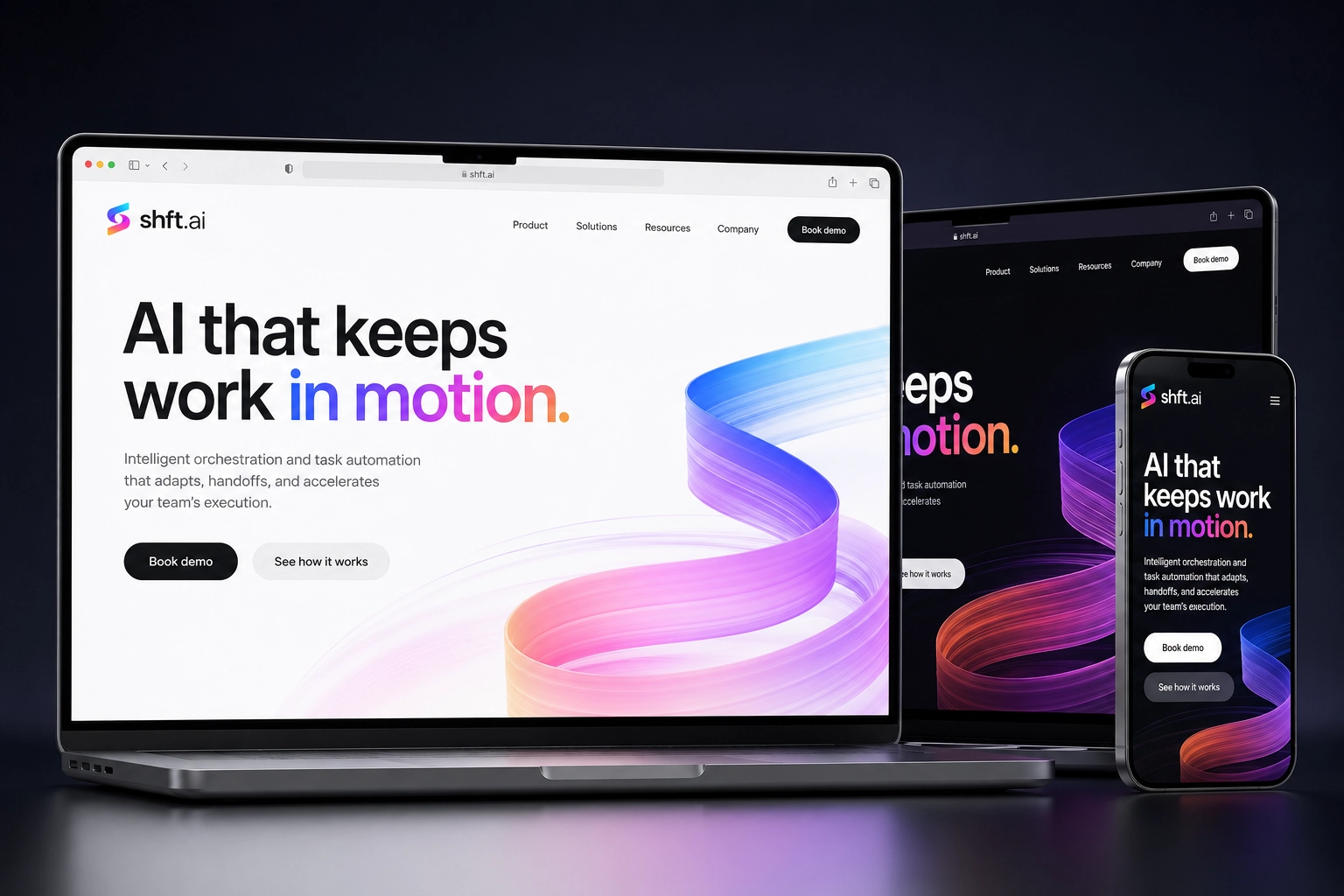 shft.ai website concept preview