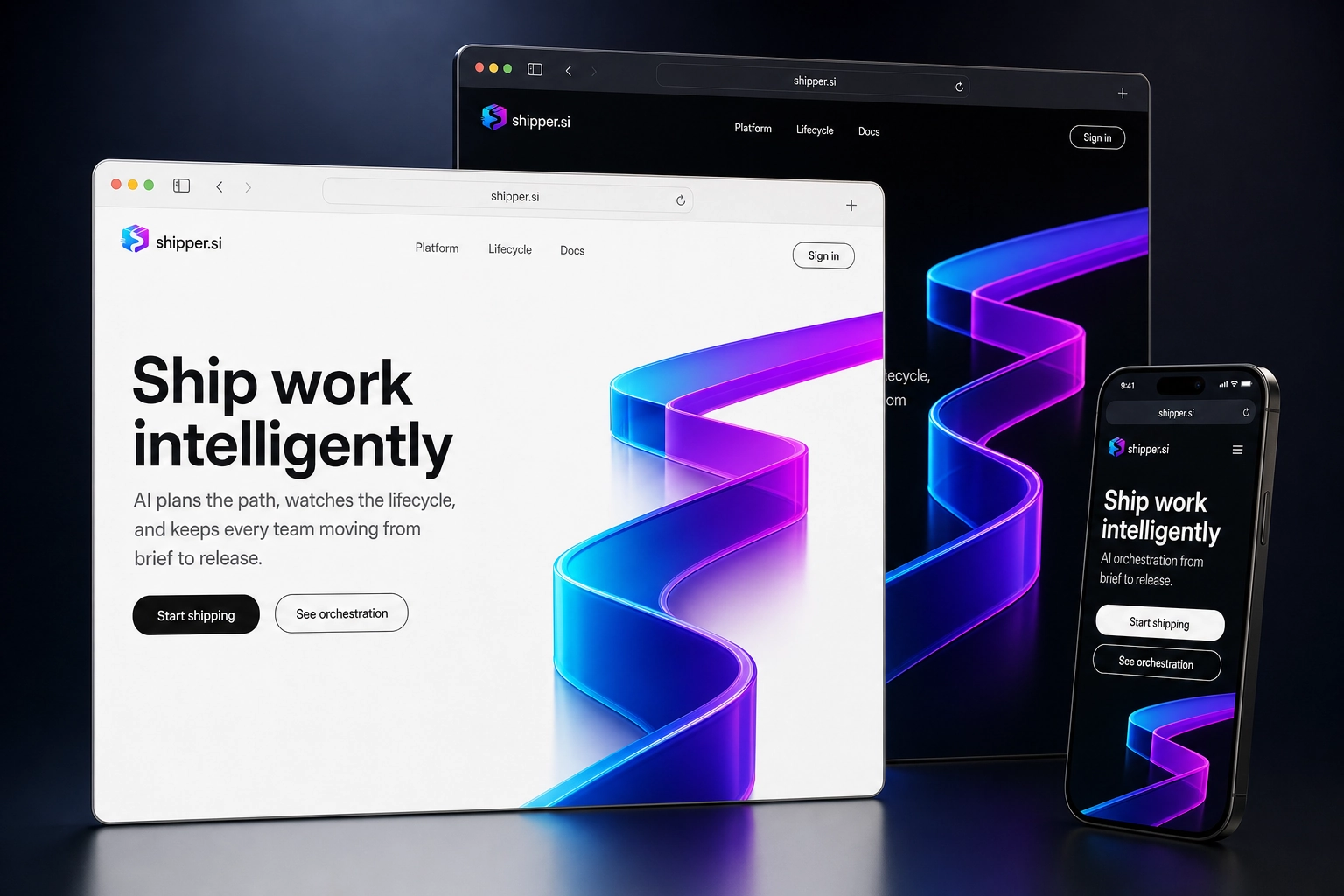 shipper.si website concept preview