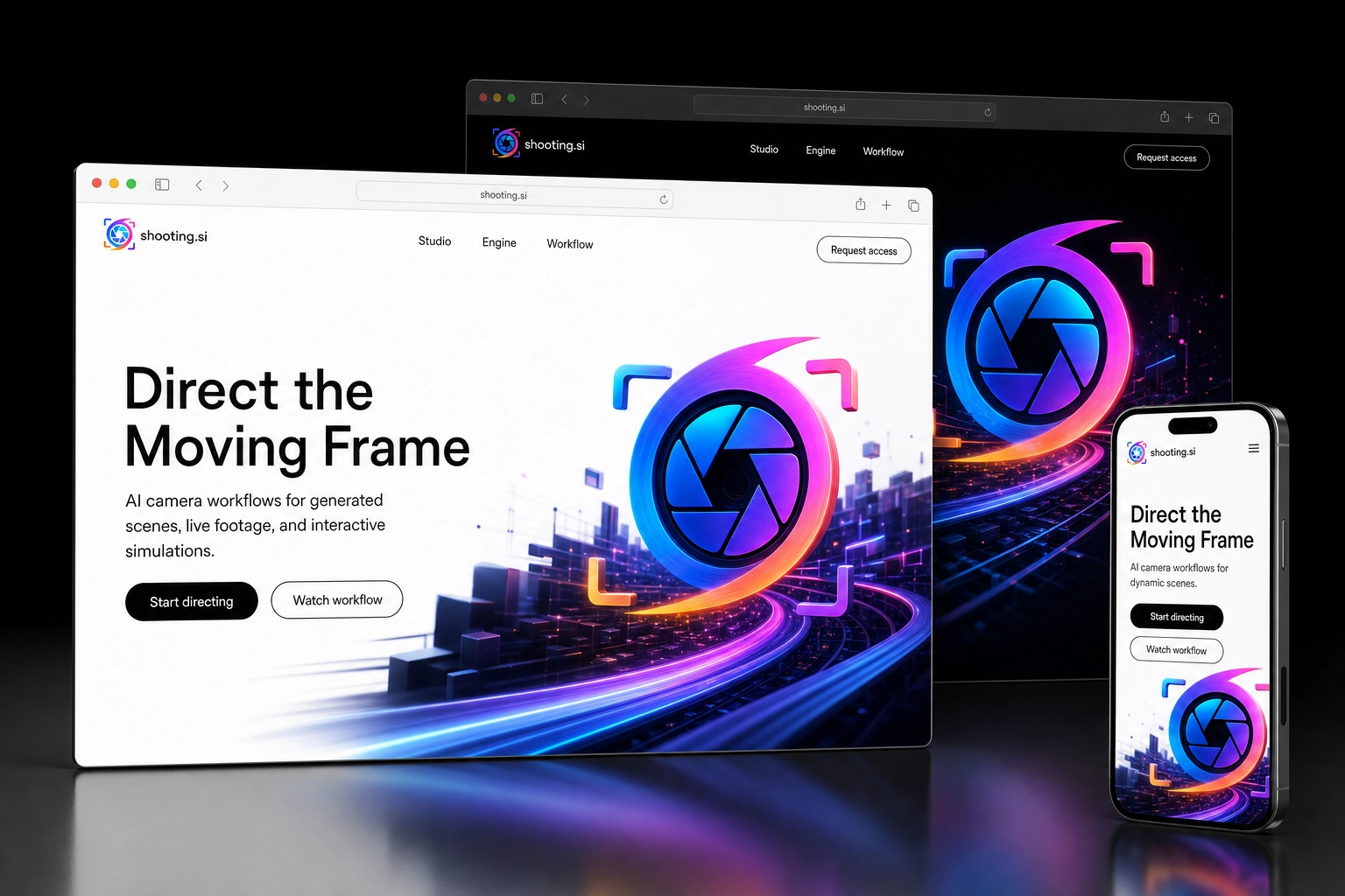 shooting.si website concept preview