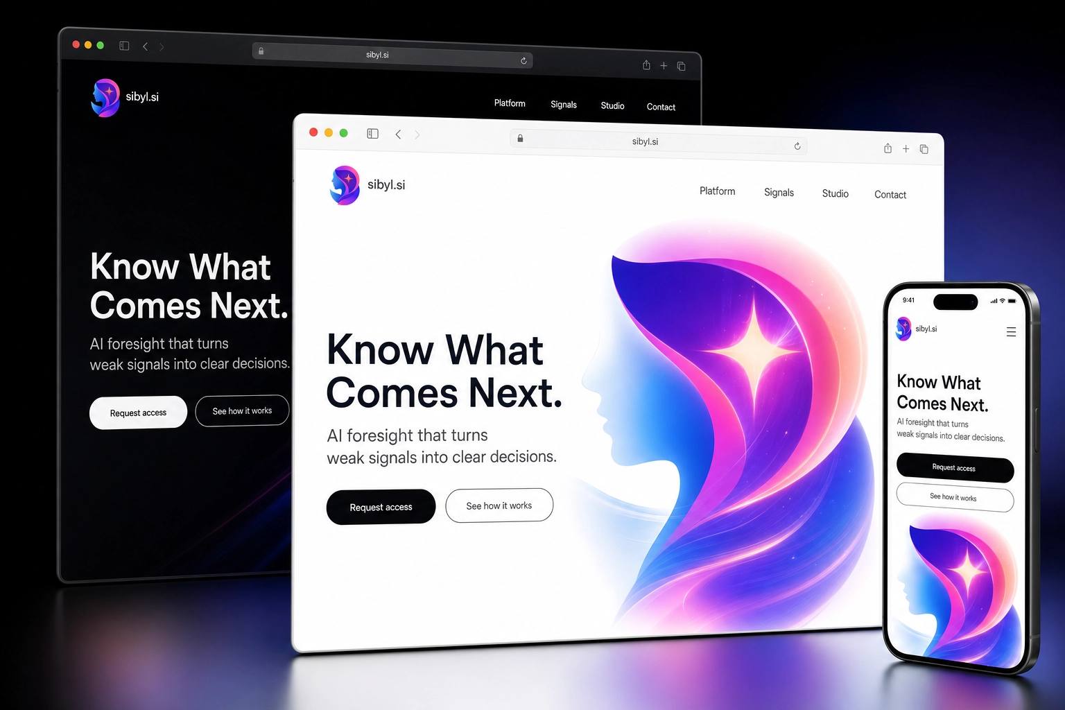 sibyl.si website concept preview