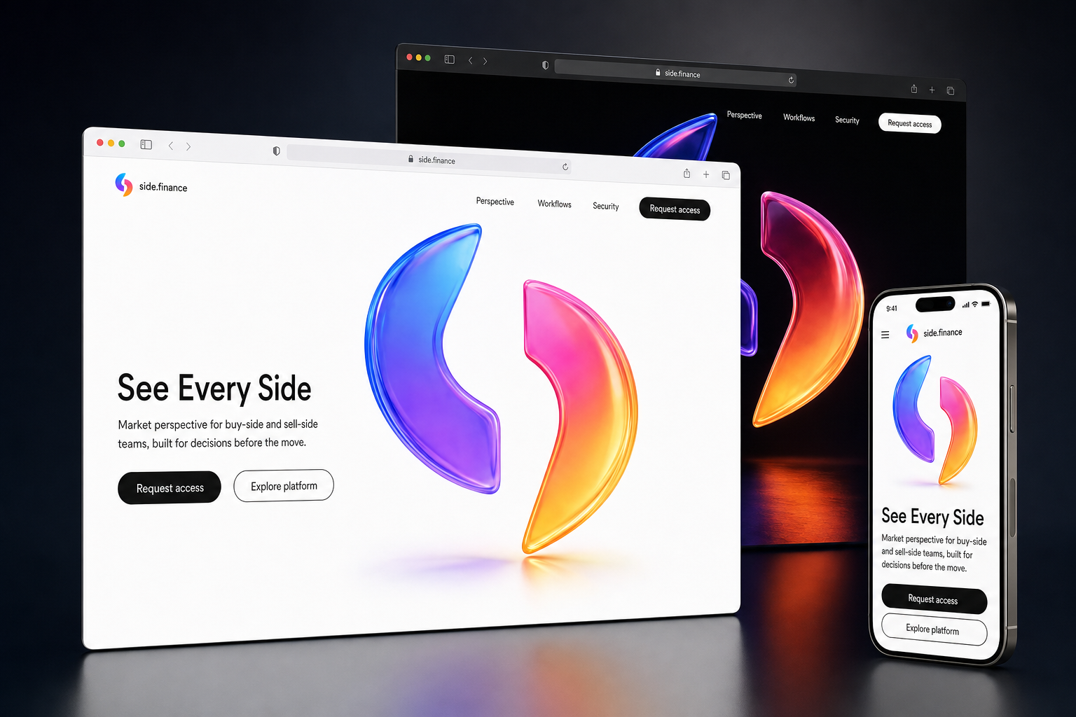 side.finance website concept preview