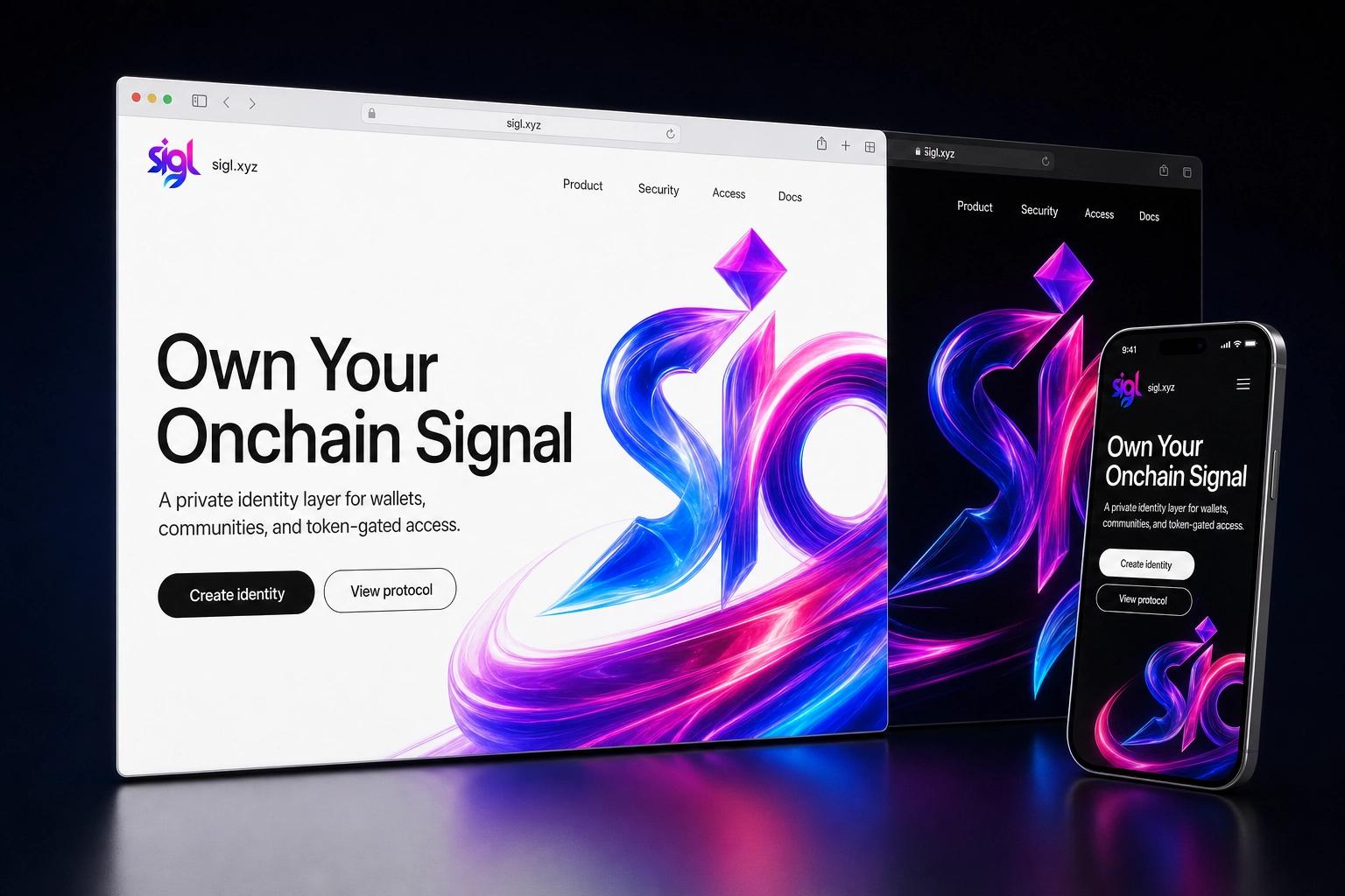 sigl.xyz website concept preview