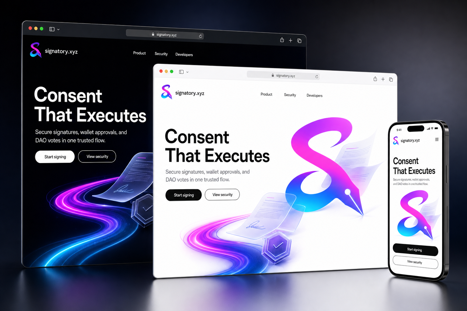 signatory.xyz website concept preview enlarged