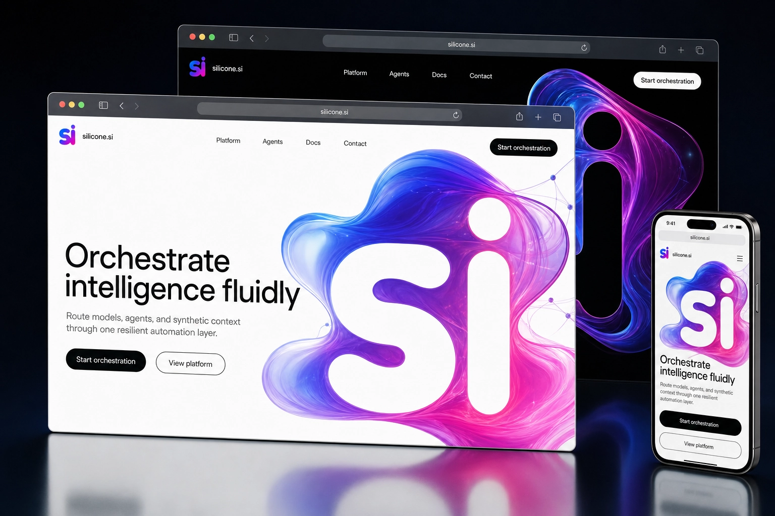 silicone.si website concept preview