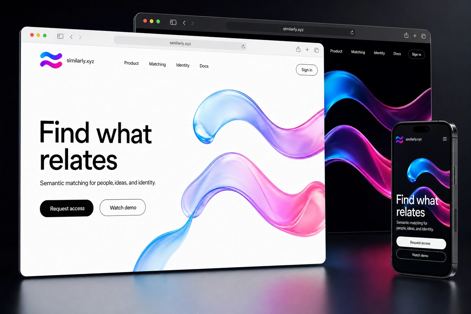 similarly.xyz website concept preview