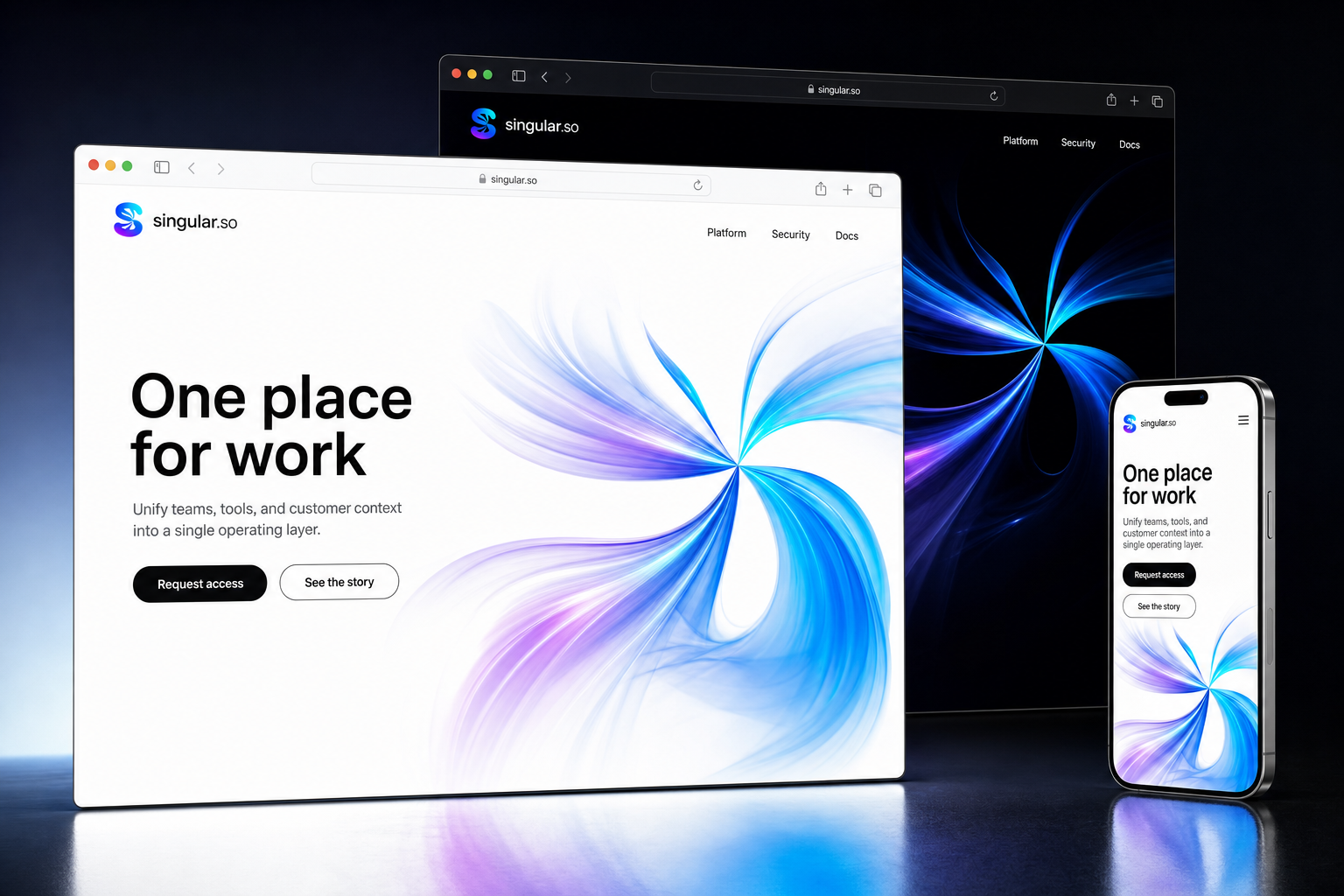 singular.so website concept preview enlarged