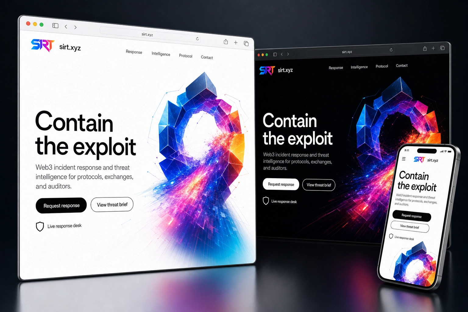 sirt.xyz website concept preview