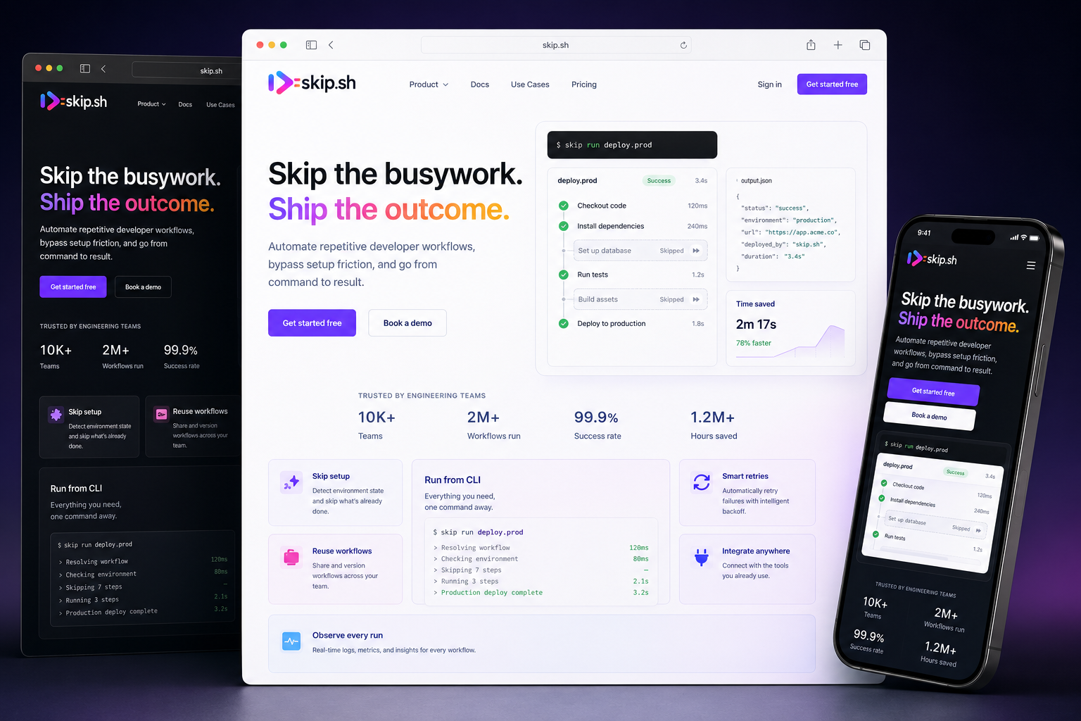 skip.sh website concept preview