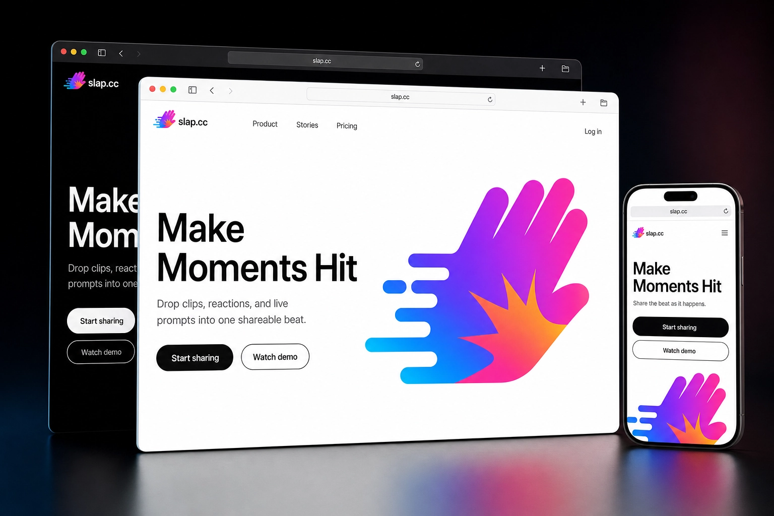 slap.cc website concept preview