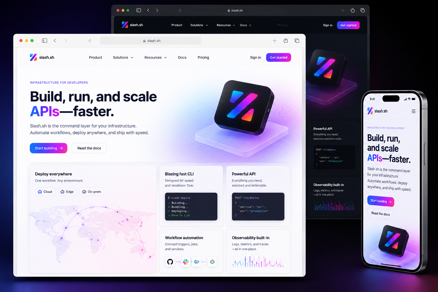 slash.sh website concept preview