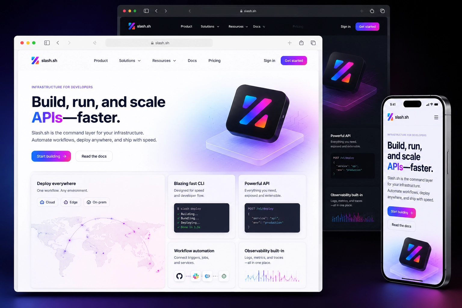 slash.sh website concept preview
