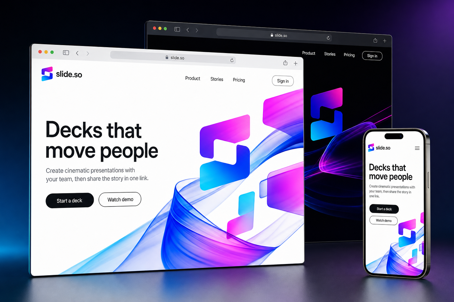 slide.so website concept preview enlarged