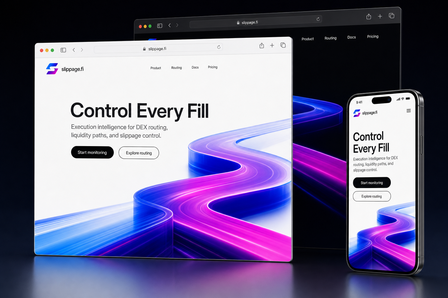 slippage.fi website concept preview