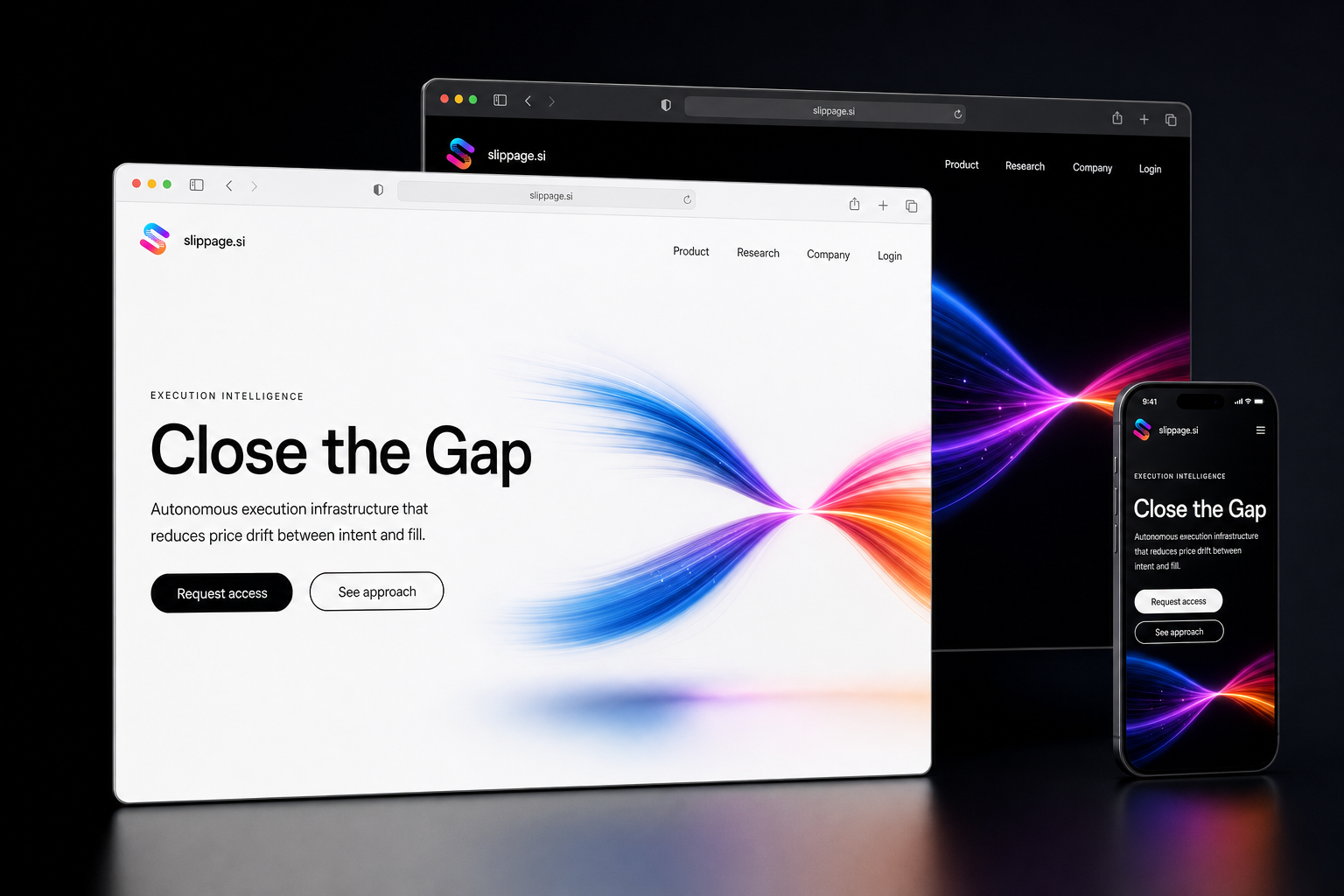 slippage.si website concept preview